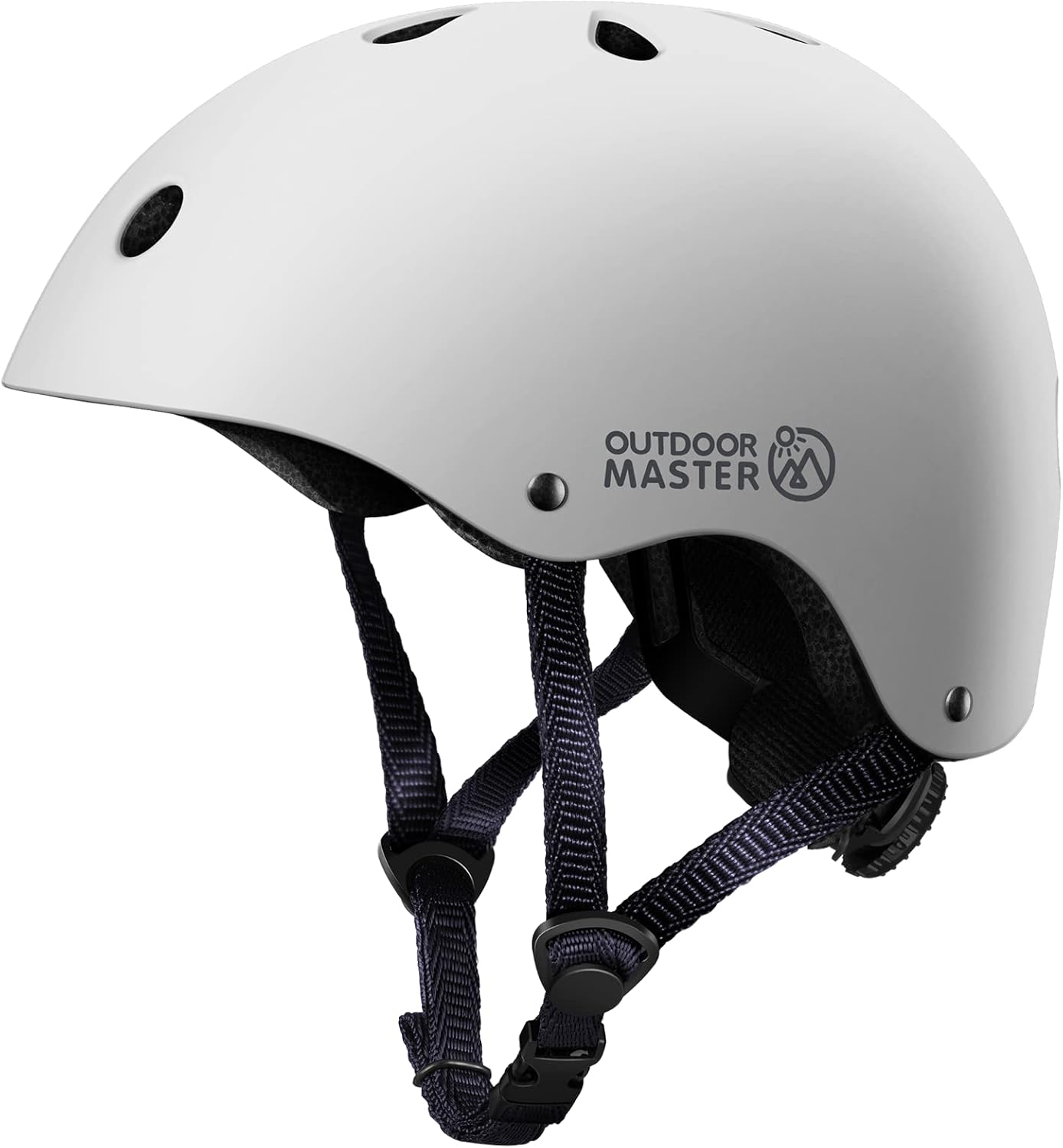 Youth & Kids Bike Helmet - Adjustable Multi-Sports Skateboard Helmet with Removable Liners for Balance Bike, Toddler Scooter, One Wheel Hoverboard-White-Large