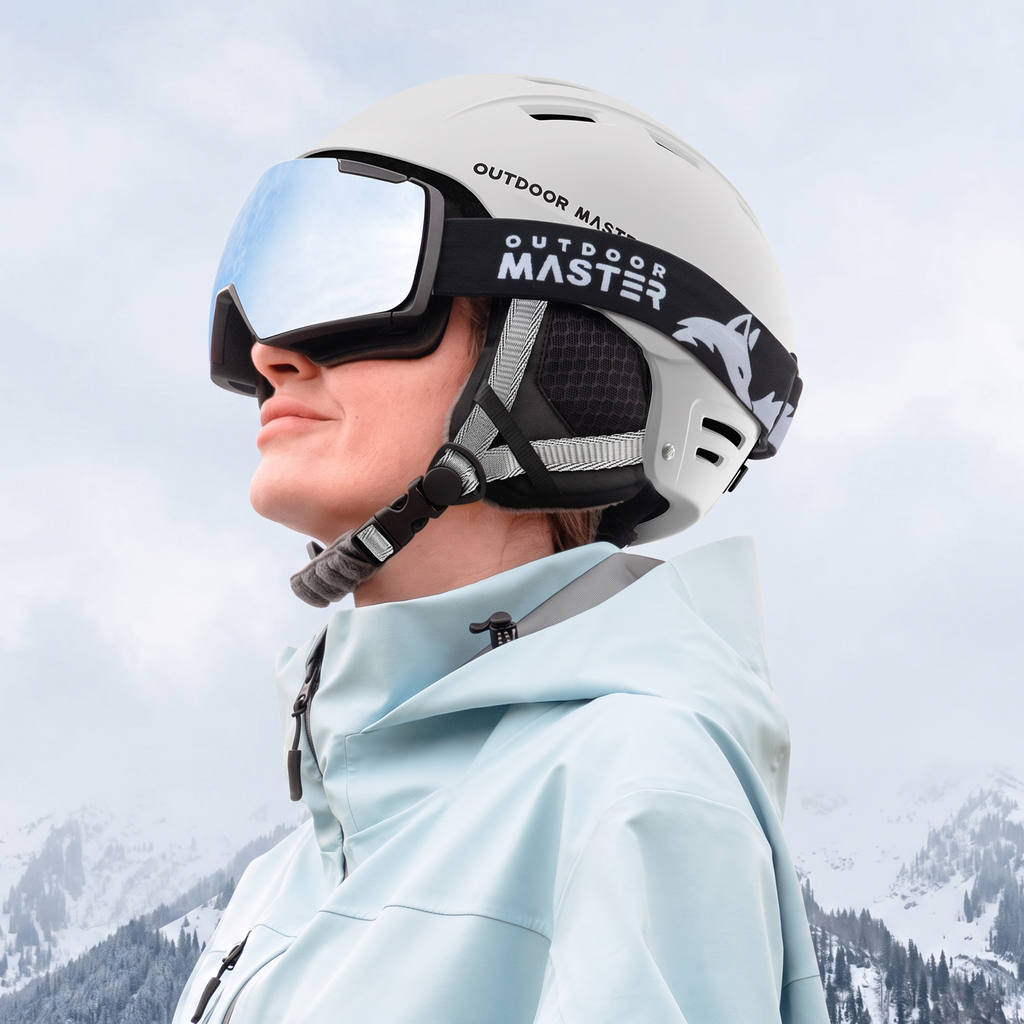 Kelvin II Ski Helmet - Snow Sport Helmet Snowboard Helmet for Men Women & Youth White L