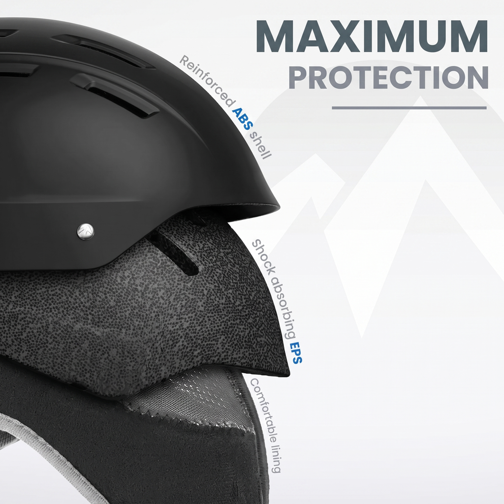 Kelvin II Ski Helmet - Snow Sport Helmet Snowboard Helmet for Men Women & Youth White L