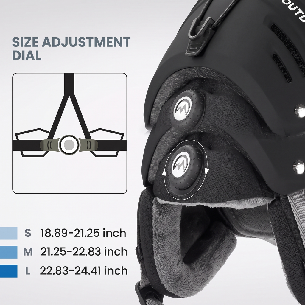 Kelvin II Ski Helmet - Snow Sport Helmet Snowboard Helmet for Men Women & Youth White L