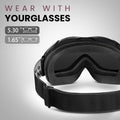 OTG Ski Goggles - Over Glasses Ski/Snowboard Goggles for Men, Women & Youth - 100% UV Protection-OM-5