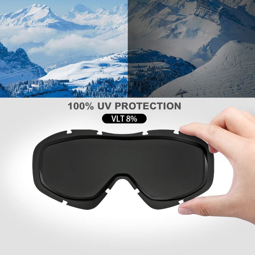 OTG Ski Goggles - Over Glasses Ski/Snowboard Goggles for Men, Women & Youth - 100% UV Protection-OM-5