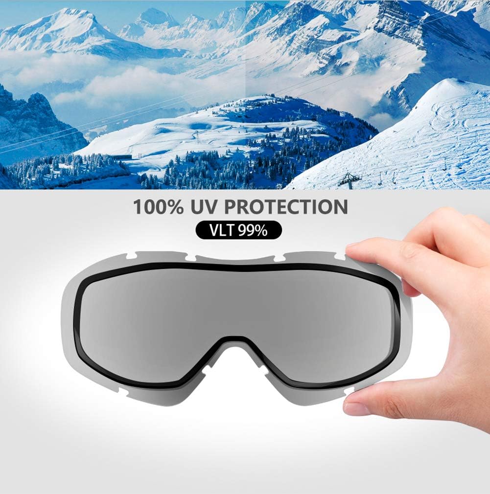OTG Ski Goggles - Over Glasses Ski/Snowboard Goggles for Men, Women & Youth - 100% UV Protection-OM-5