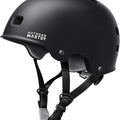 Skateboard Cycling Helmet - Two Removable Liners Ventilation Multi-Sport Scooter Roller Skate Inline Skating Rollerblading for Adults-Black-Medium
