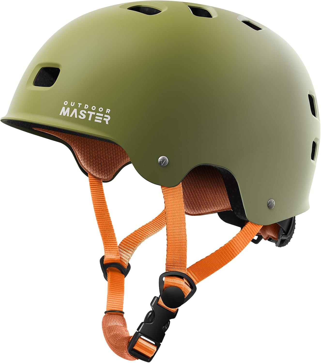 Skateboard Bike Helmet for Adults &Youth - Multi-Sport Certified Impact Resistant with 2 Removable Liners & Ventilation for Scooter-Matte Adventure Green-White-Small