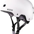 Skateboard Bike Helmet for Adults &Youth - Multi-Sport Certified Impact Resistant with 2 Removable Liners & Ventilation for Scooter, Skating-White-Small