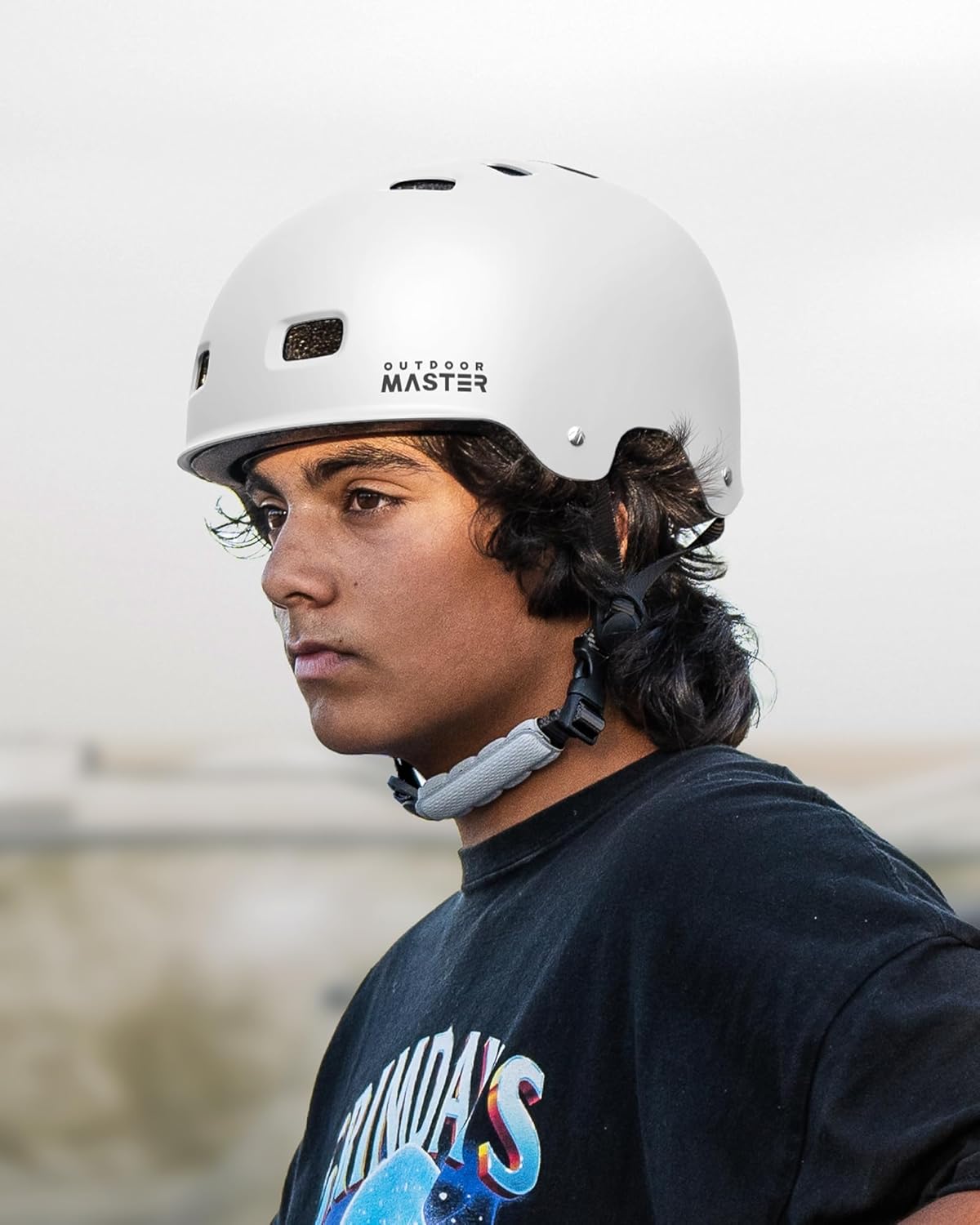 Skateboard Bike Helmet for Adults &Youth - Multi-Sport Certified Impact Resistant with 2 Removable Liners & Ventilation for Scooter, Skating-White-Small