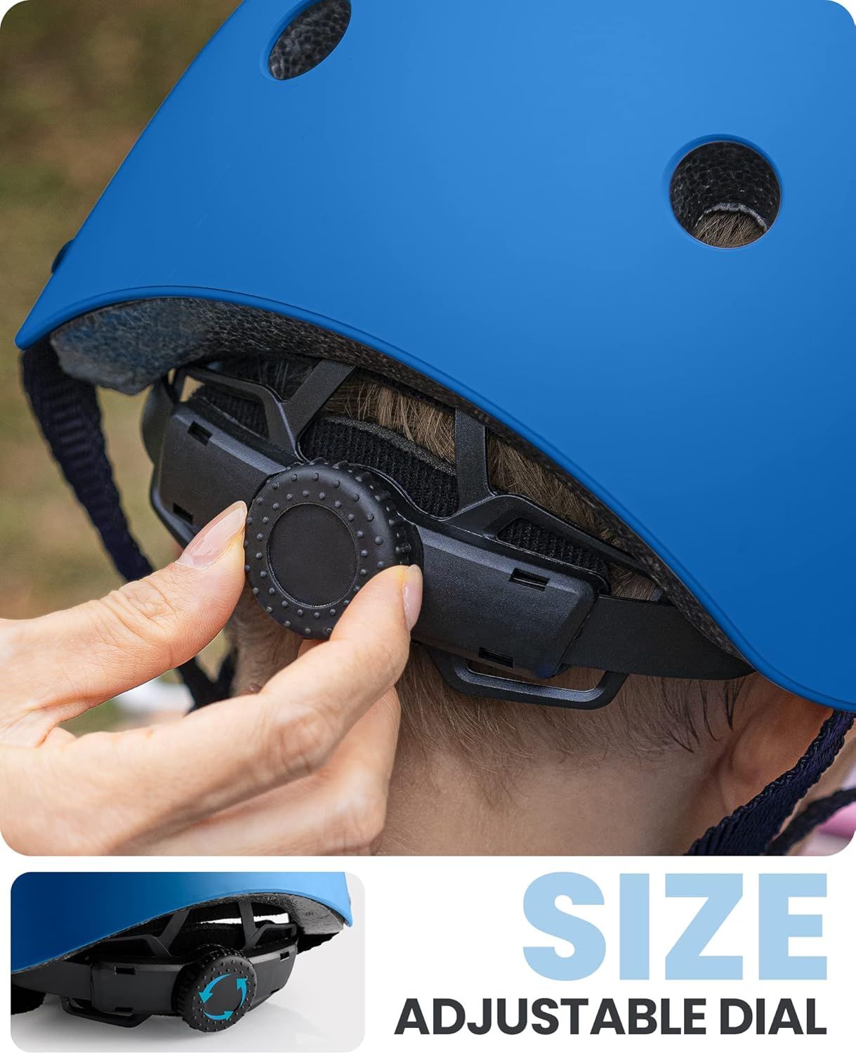 Youth & Kids Bike Helmet - Adjustable Multi-Sports Skateboard Helmet with Removable Liners for Balance Bike, Toddler Scooter, One Wheel Hoverboard-Mint Green-Large
