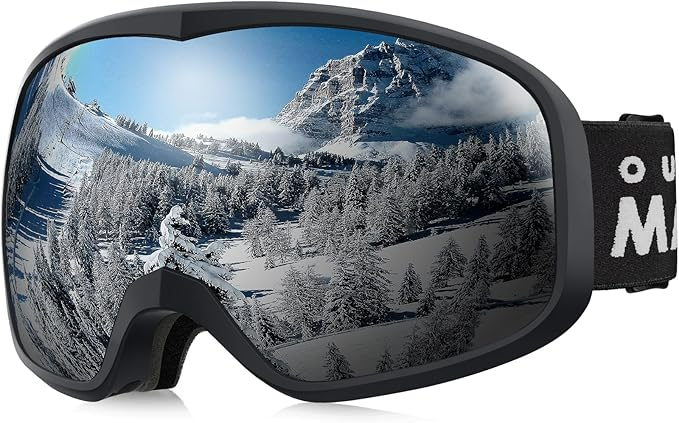 Owl Ski Goggles OTG, Snow Snowboard Goggles for Men Women Youth, Anti-Fog, 100% UV Protection-OM-72