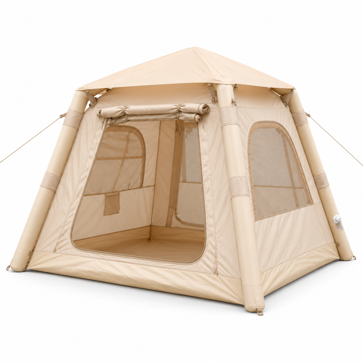 Inflatable Camping Tent with Dual End Doors and Arched Windows 300x400cm