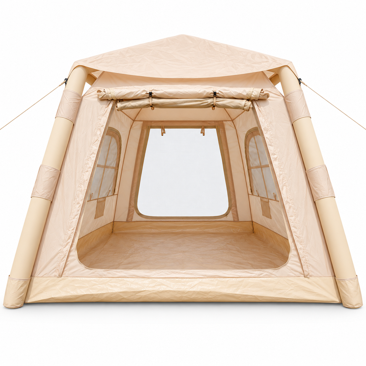 Inflatable Camping Tent with Dual End Doors and Arched Windows 300x400cm