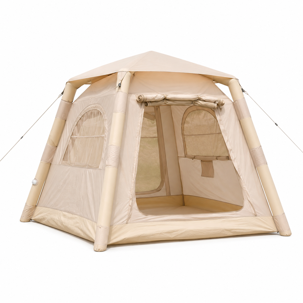Inflatable Camping Tent with Dual End Doors and Arched Windows 300x400cm