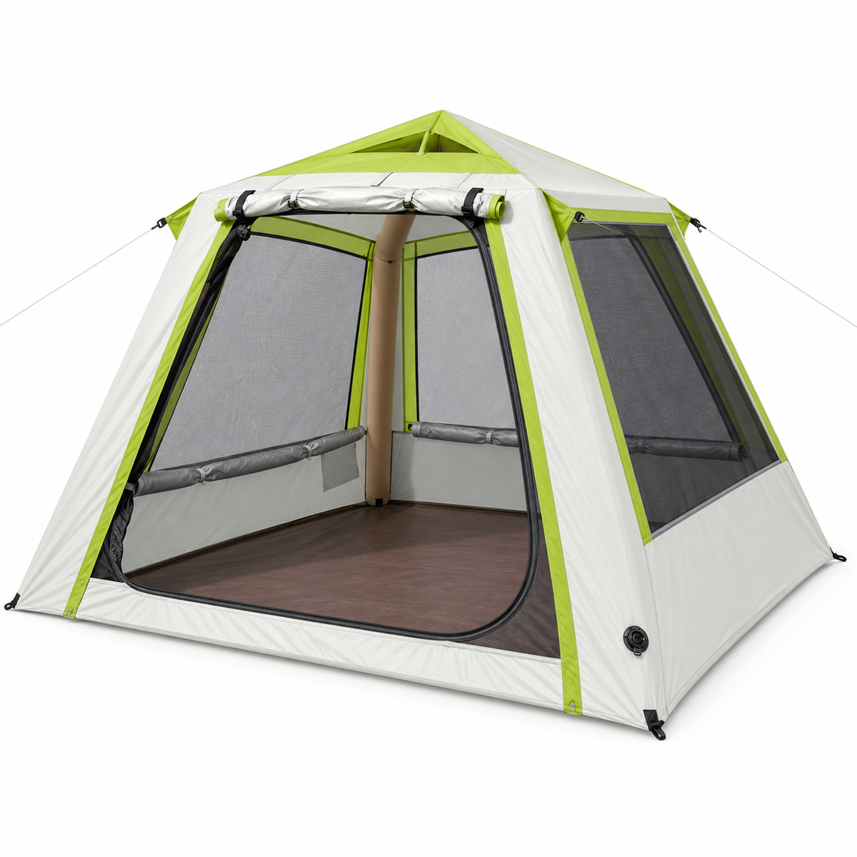 Inflatable Mesh Gazebo Tent with Extendable Canopy and Air-Frame Structure
