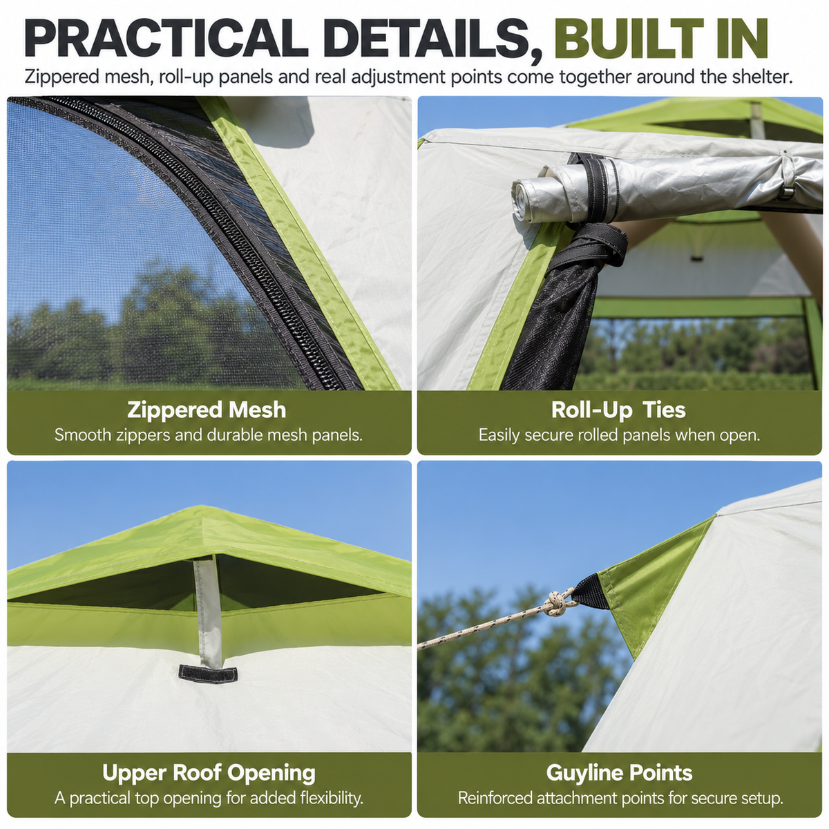 Inflatable Mesh Gazebo Tent with Extendable Canopy and Air-Frame Structure