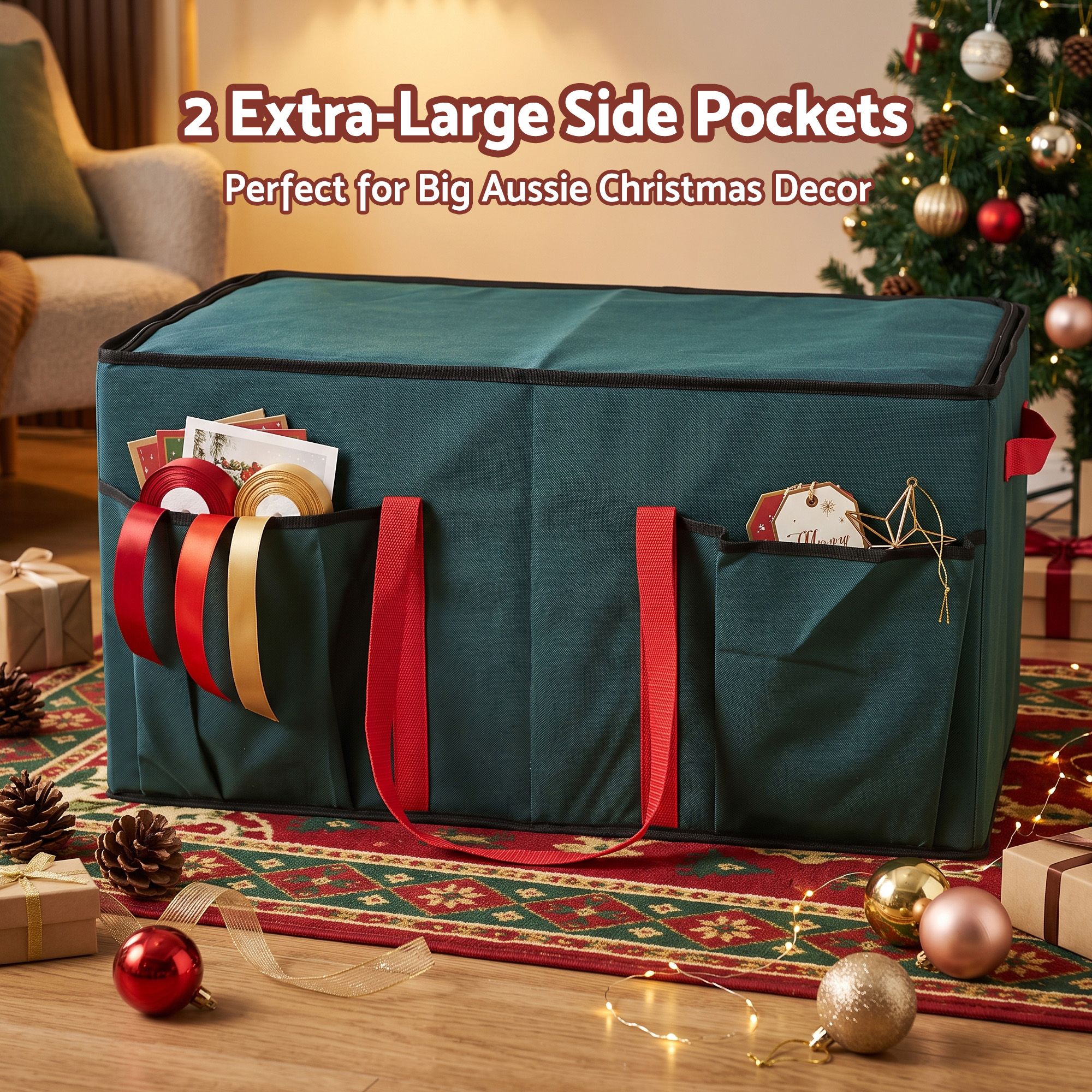 Christmas Baubles Storage Box 128 Slots Decor Ornaments Container