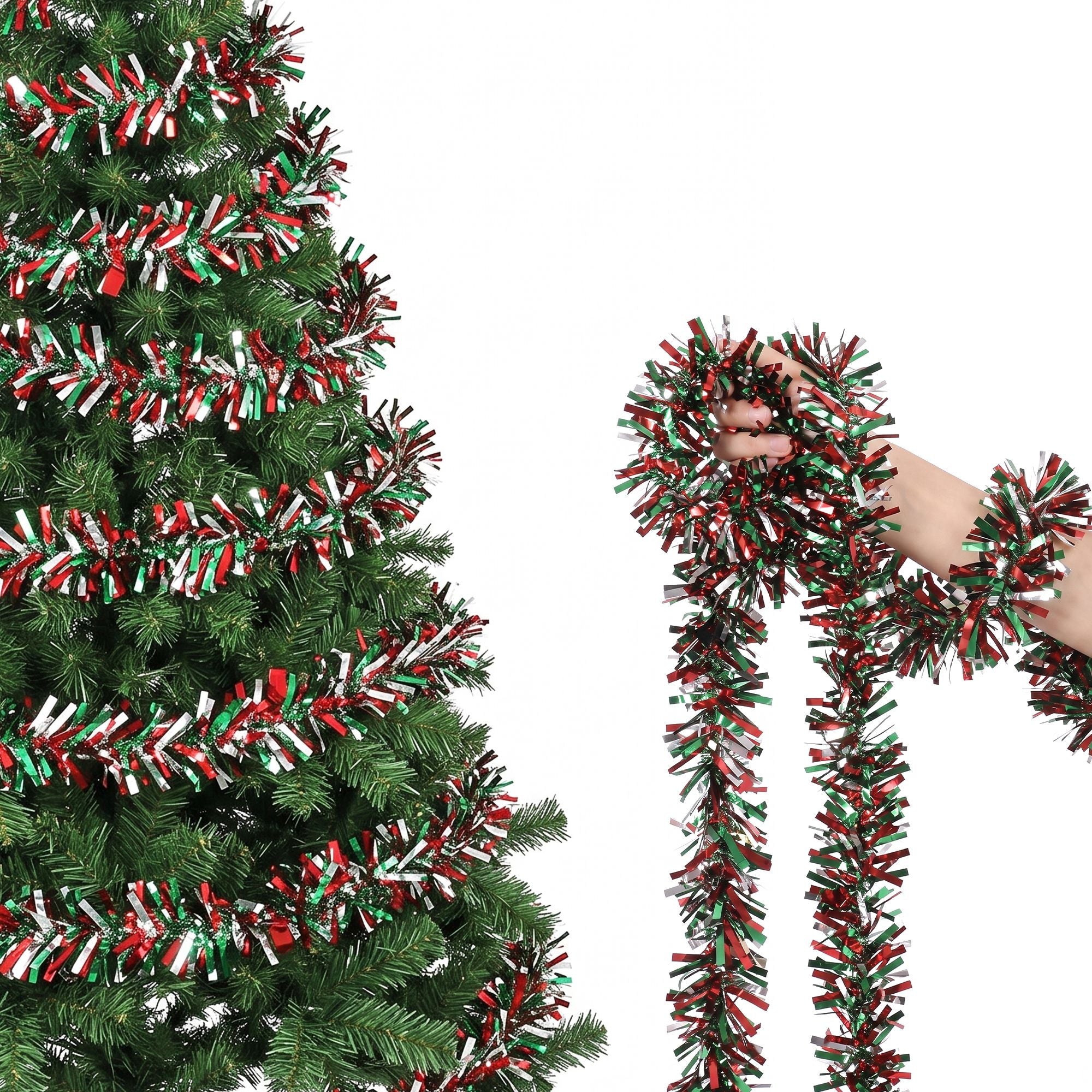 20M Christmas Tinsel Garland Mixed Colors Xmas Party Decoration