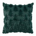 Christmas Tree Pillow Covers 2 Packs Cushion Covers Soft Faux Fur Jacquard Throw Pillow Covers 45 x 45cm Green