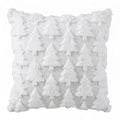 Christmas Tree Pillow Covers 2 Packs Cushion Covers Soft Faux Fur Jacquard Throw Pillow Covers 45 x 45cm White