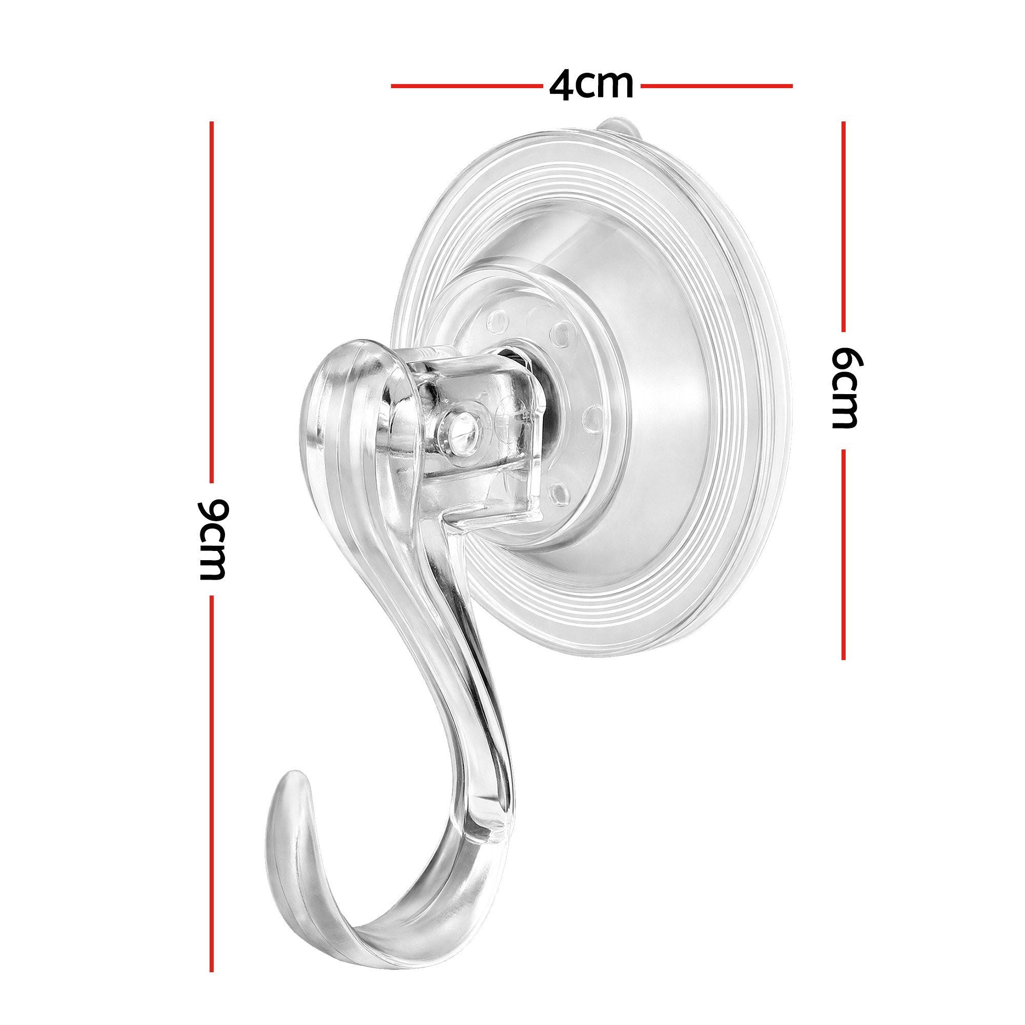 2x Suction Cup Hooks Heavy Duty Christmas Wreath Hanger Window 5kg