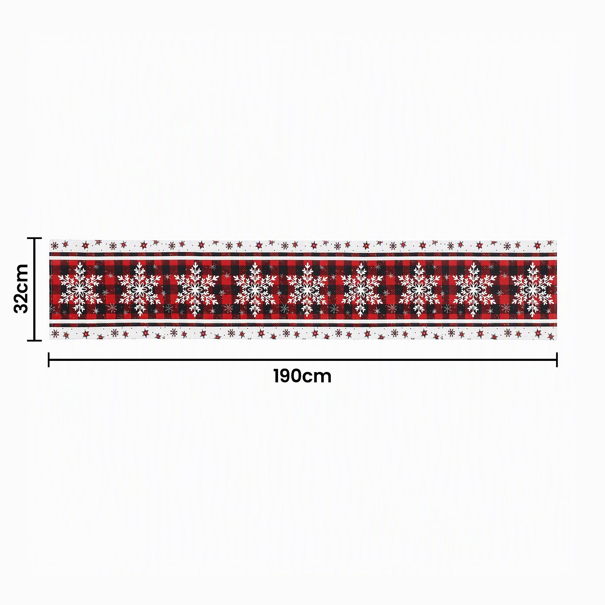 Christmas Table Runner Snowflake 190x32CM Dining Party Decor Linen