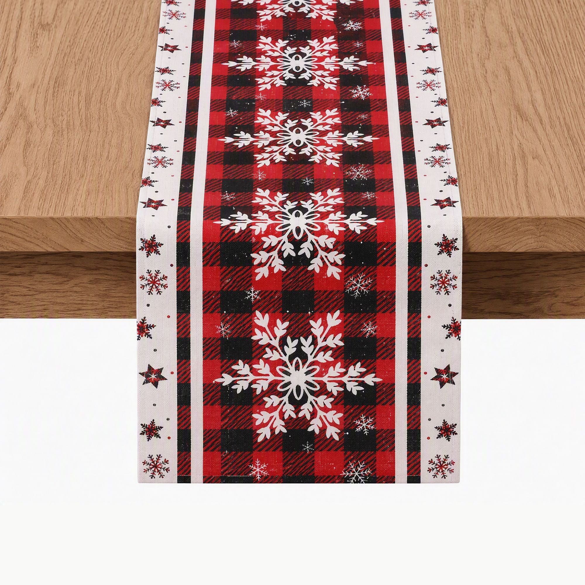 Christmas Table Runner Snowflake 190x32CM Dining Party Decor Linen