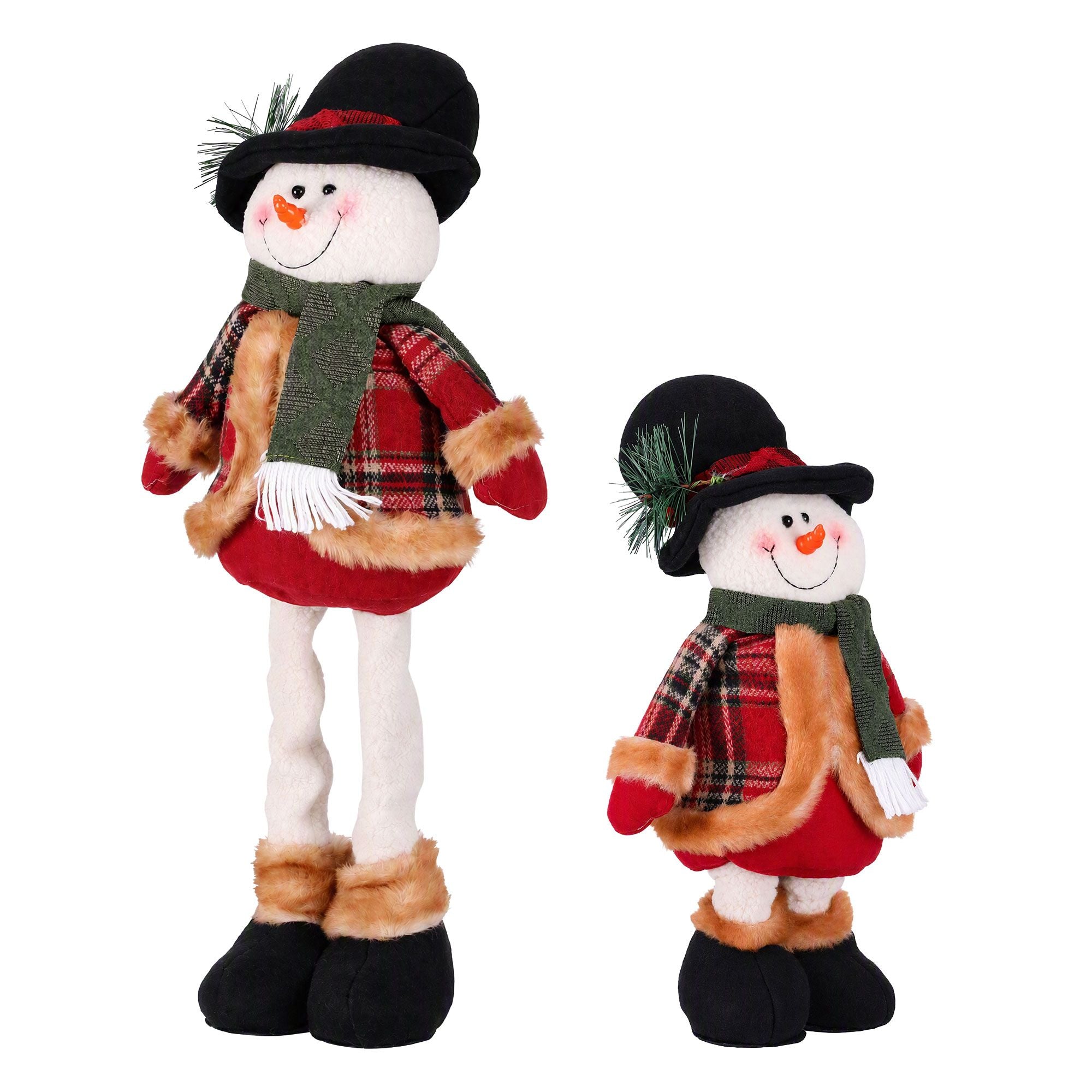 Christmas Snowman Ornament 40-56cm Telescopic Tabletop Decoration Doll, Adjustable Length For Tabletop, Window, Mantel, Indoor Holiday Decor