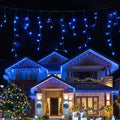 32M Christmas Lights Solar Icicle String Lights 960 LED Blue