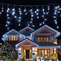32M Christmas Lights Solar Icicle String Lights 960 LED Cool White
