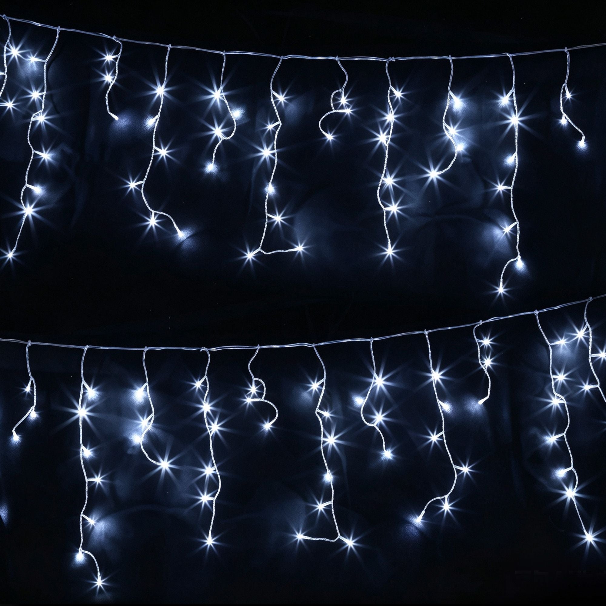 32M Christmas Lights Solar Icicle String Lights 960 LED Cool White