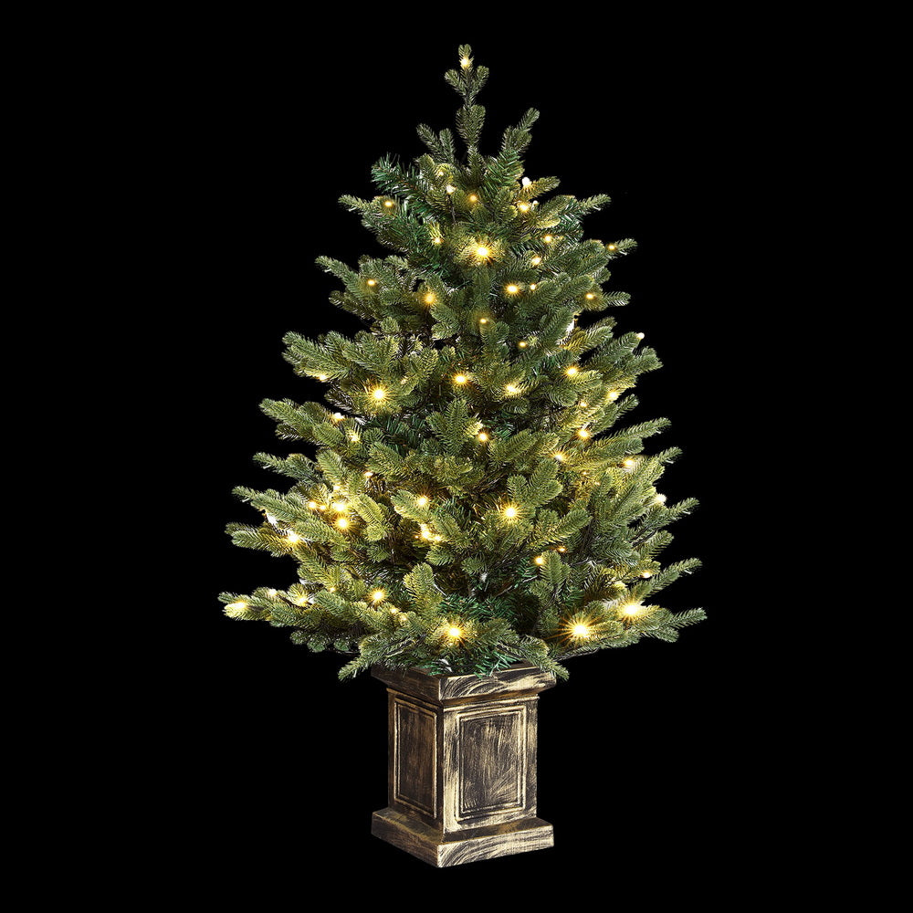 Christmas Tree 1.2M LED Potted Xmas Tree Party Decor 8 Light Modes