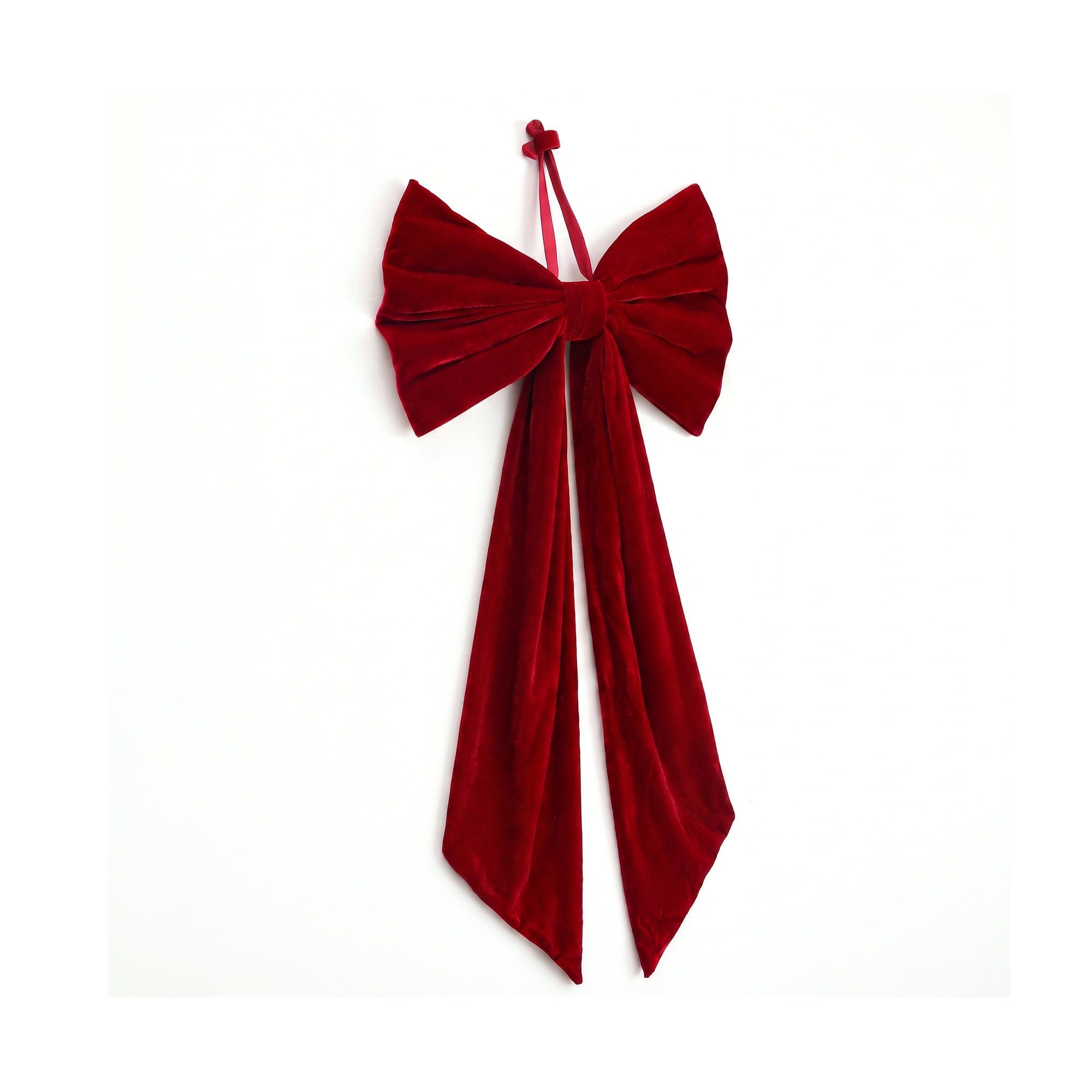 Red Velvet Christmas Bows Tree Decorations Xmas Ornaments