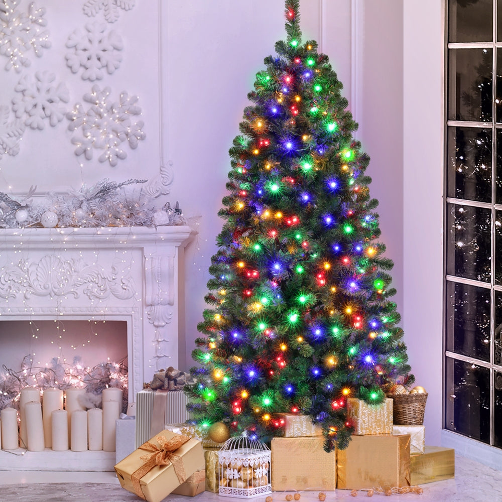 Christmas Tree 1.8M LED Corner Xmas Tree Half 8 Modes Multi-color