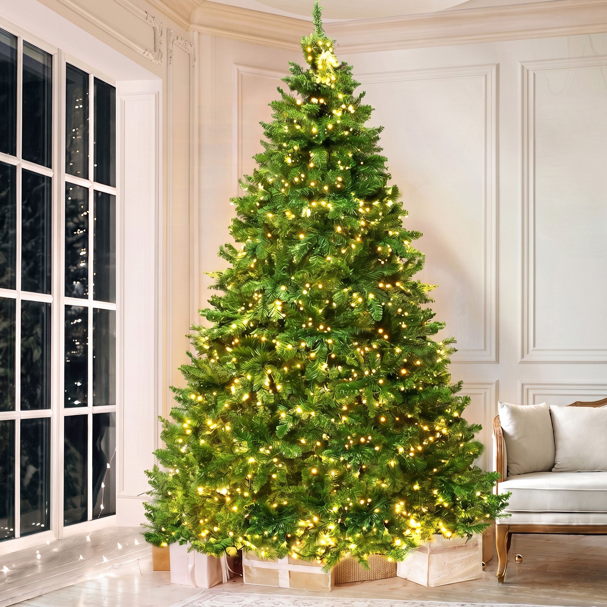 Christmas Tree 2.7m Xmas Tree Decorations 1800 LEDs 1831 Tips 8 Light Modes