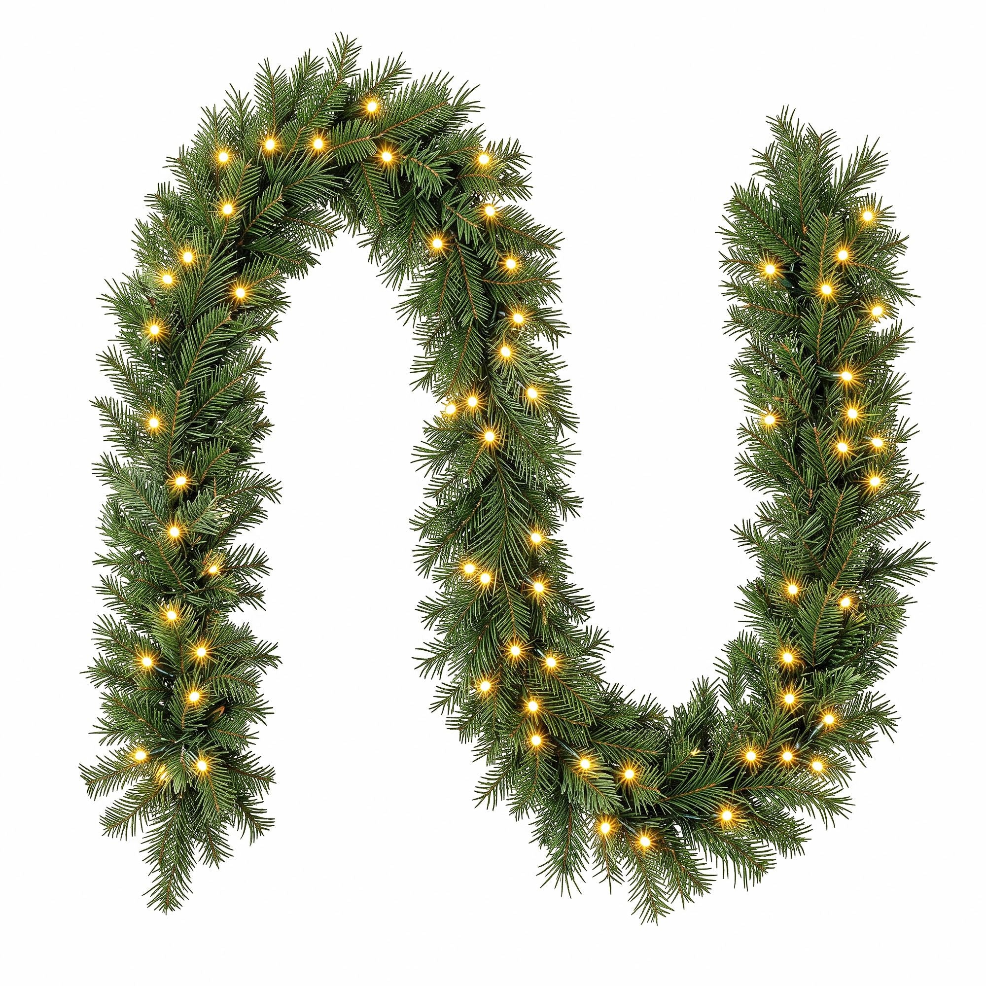 2.7M Christmas Garland 8 Mode LED Lights Timing 200Tips Xmas Decor