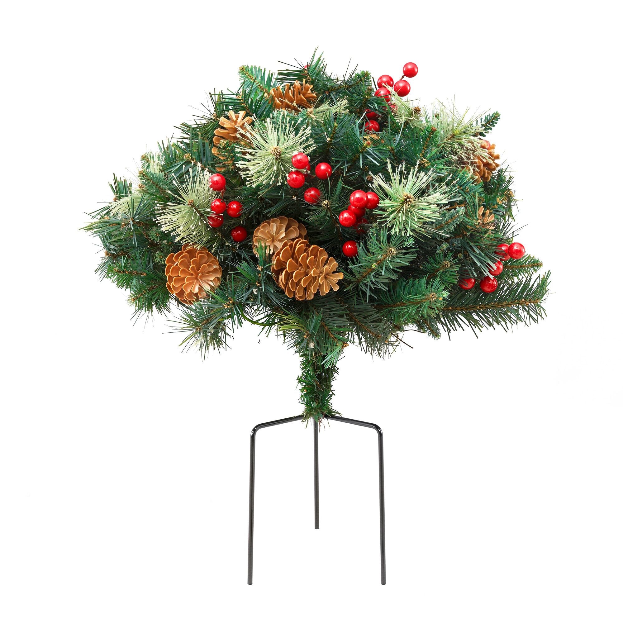 2 Pack 45cm Lighted Artificial Christmas Tree Pathway Xmas Trees