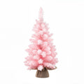 60cm Flocked Pink Christmas Tree Mini Tabletop Xmas Tree