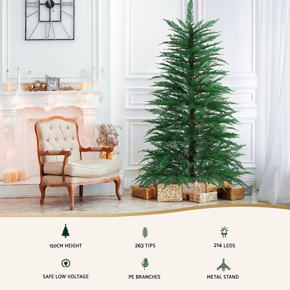 Christmas Tree 1.5M LED Xmas Tree Sparse 263 Tips Party Decoration
