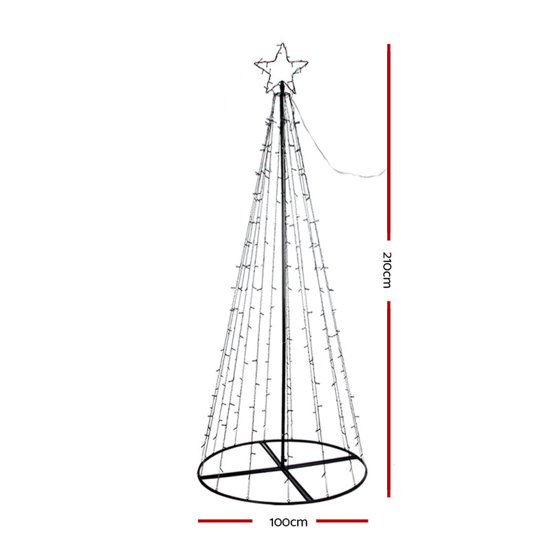 7FT LED Christmas Tree | LED Colour: Multicolour | LED Count 264 | SOLAR POWER