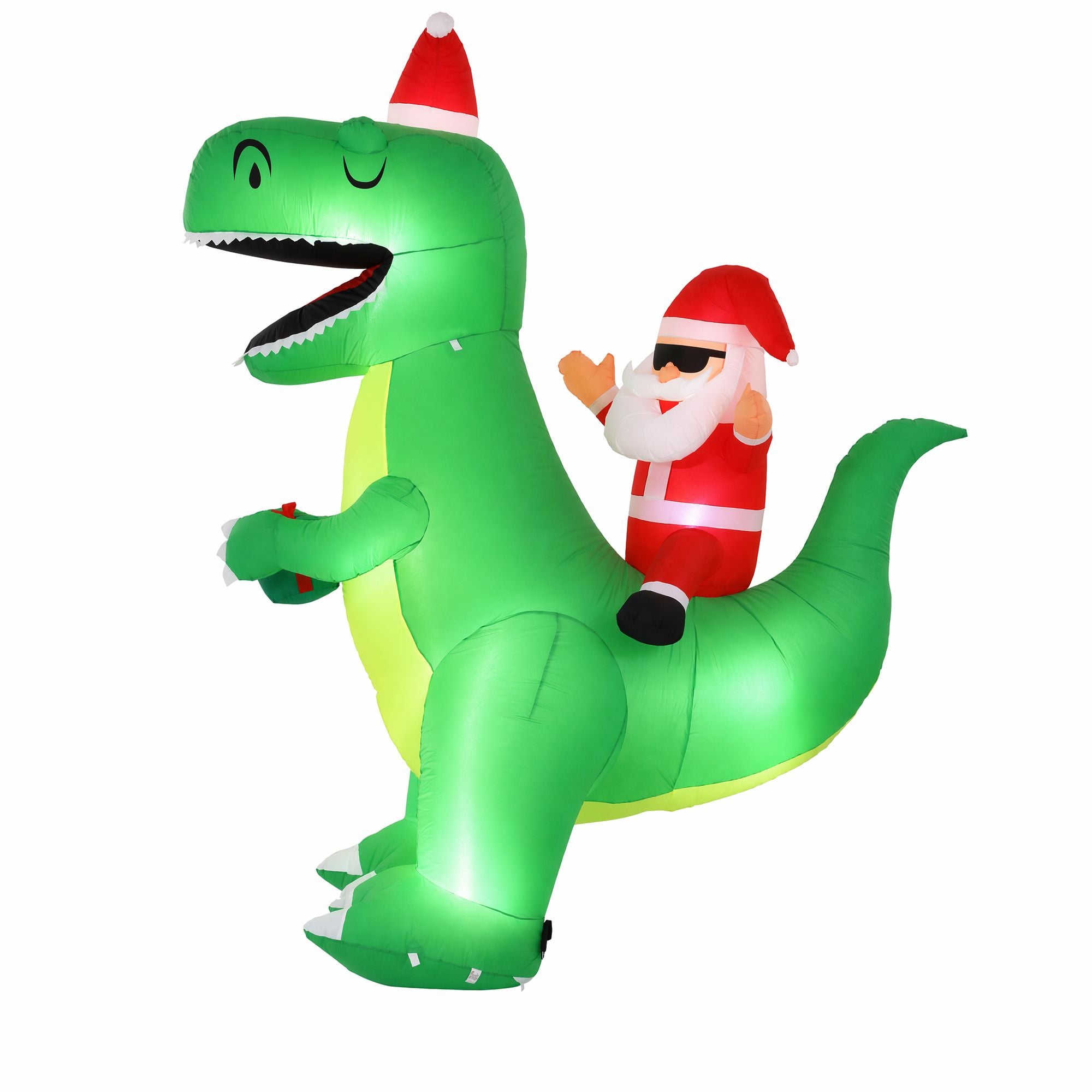 Christmas Inflatable Dinosaur 2.5M Illuminated Decorations