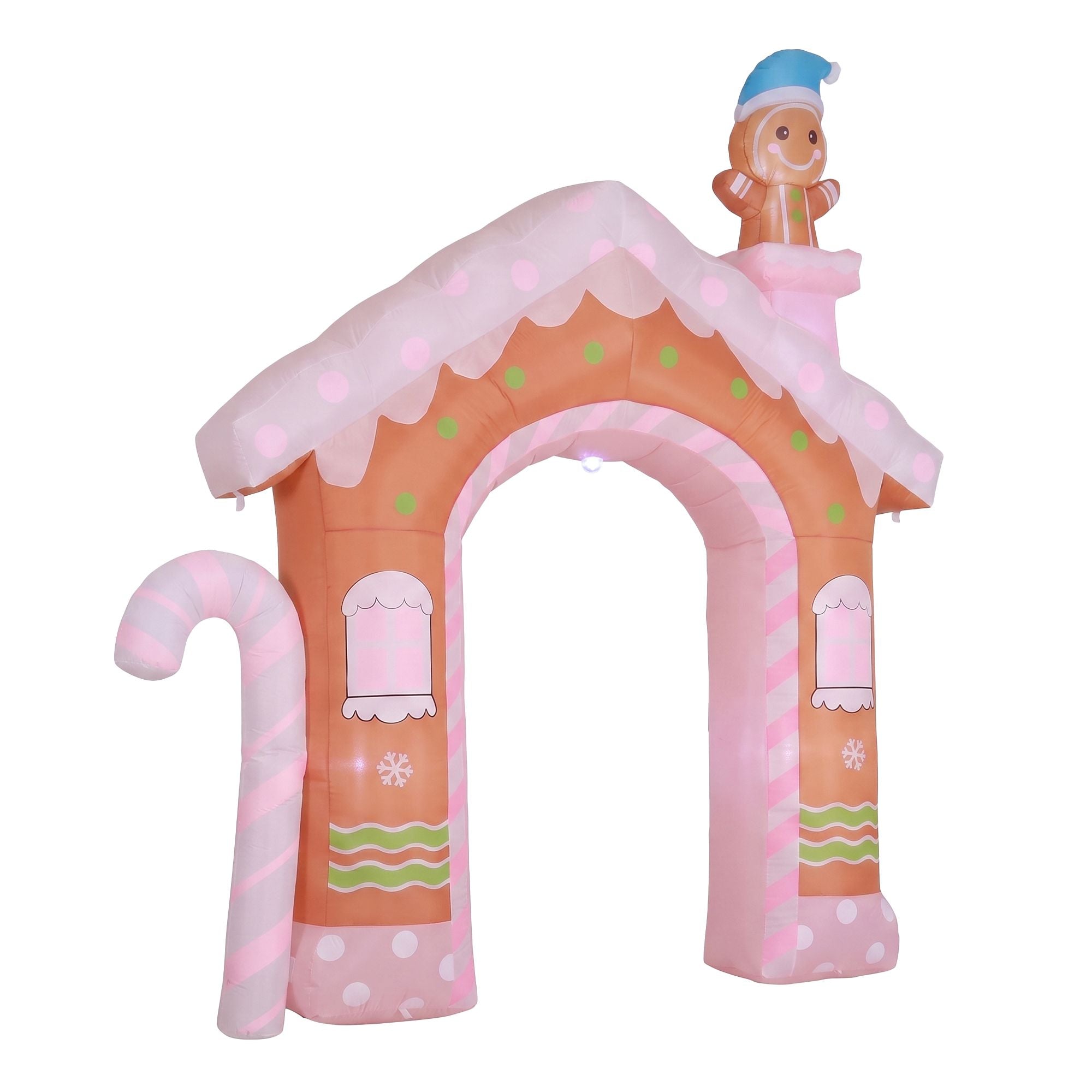 Christmas Inflatable Gingerbread Man Candy 3.2M Illuminated Decorations