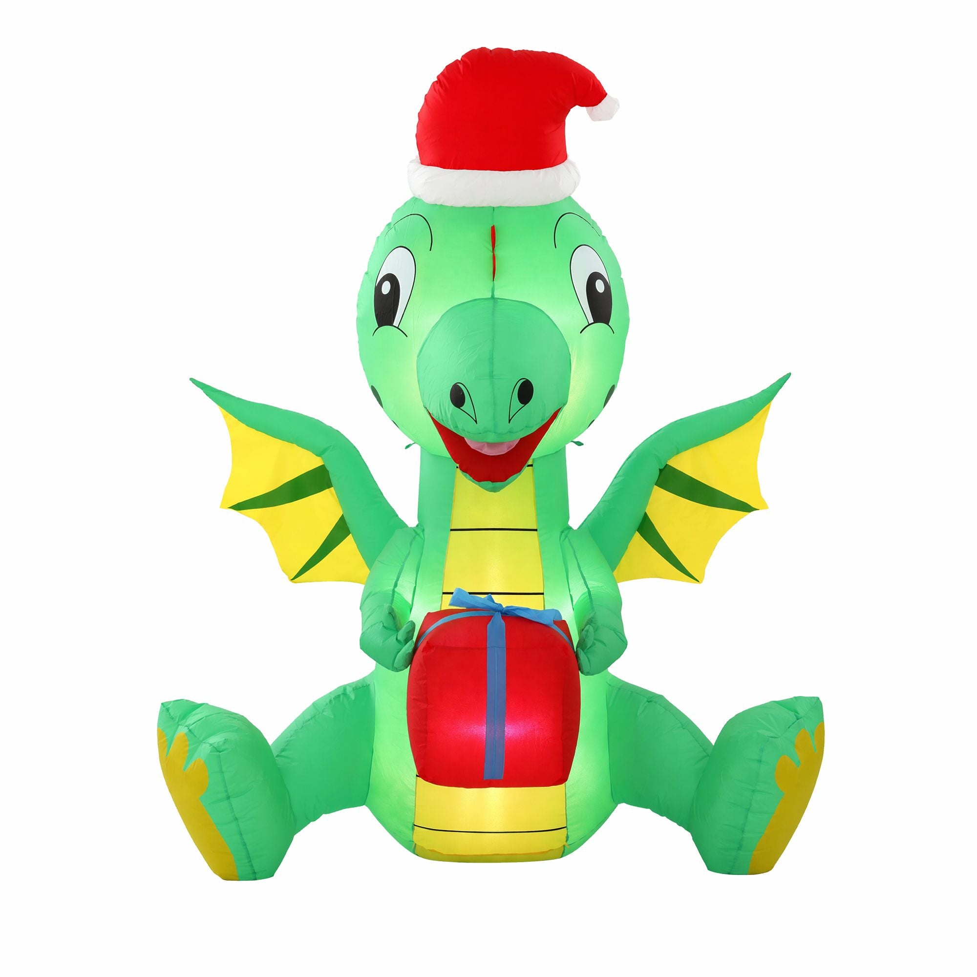 Christmas Inflatable Dragon 1.8M Height LED Outdoor Decorations Illuminated