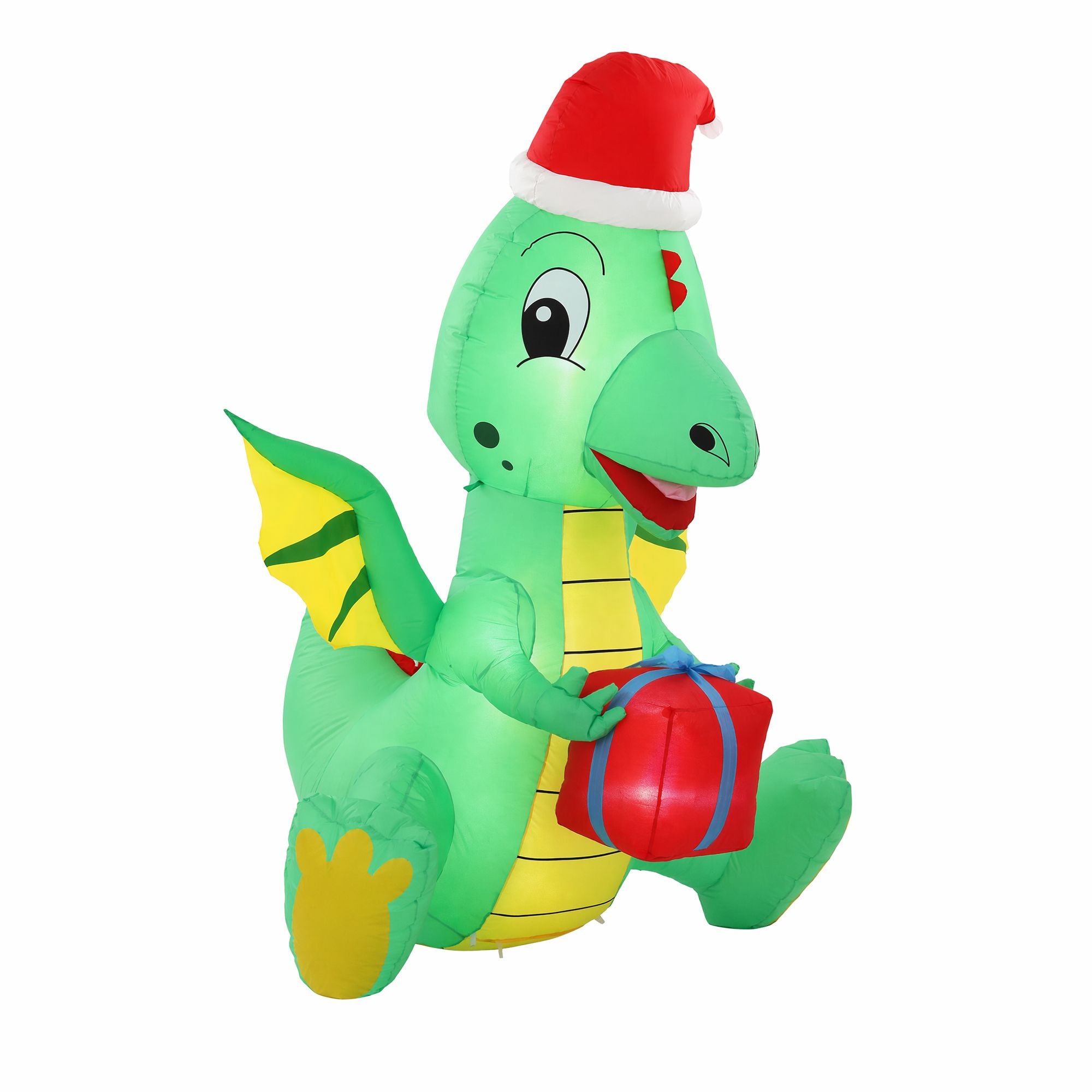 Christmas Inflatable Dragon 1.8M Height LED Outdoor Decorations Illuminated