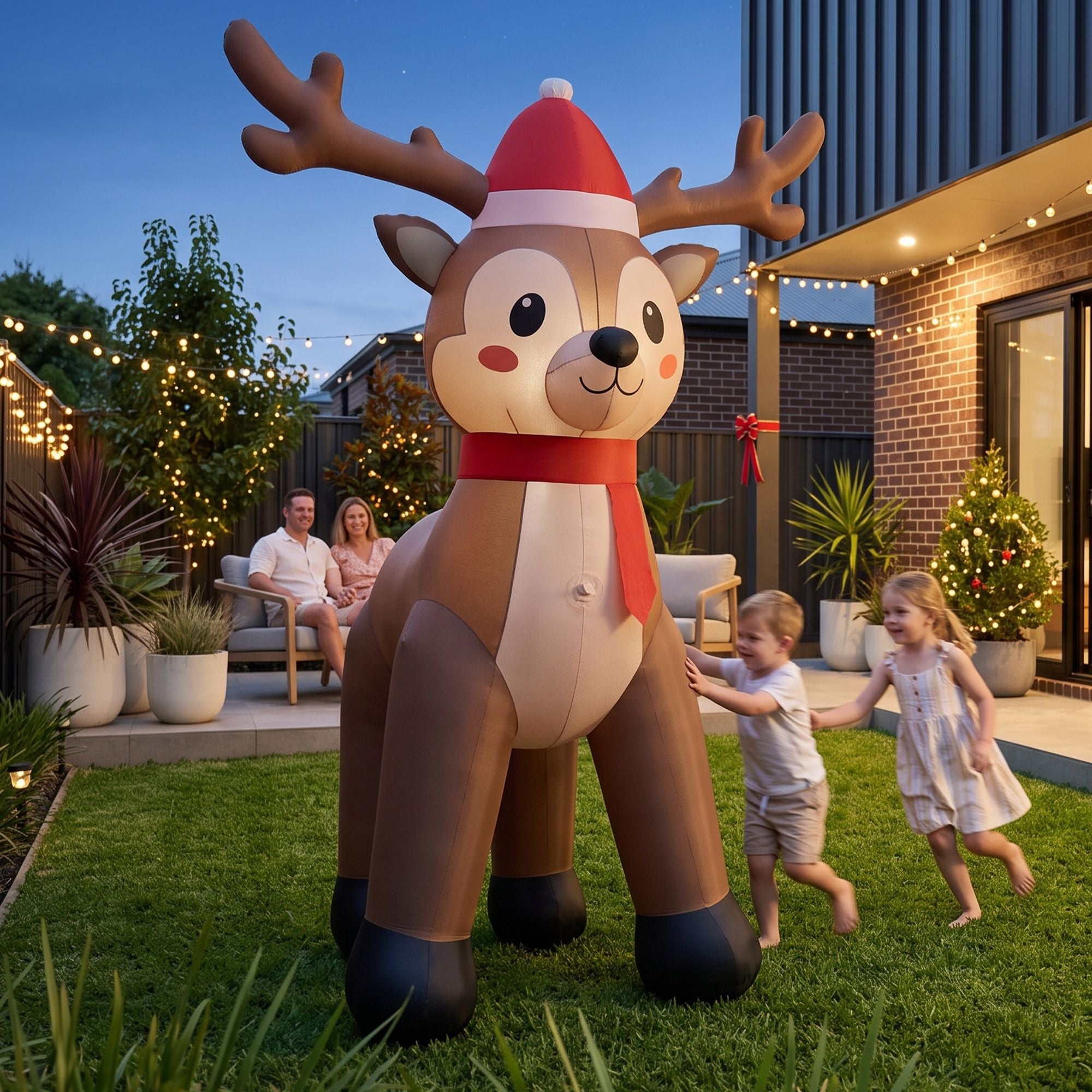 Christmas Inflatable Reindeer 2.5M Illuminated Decorations