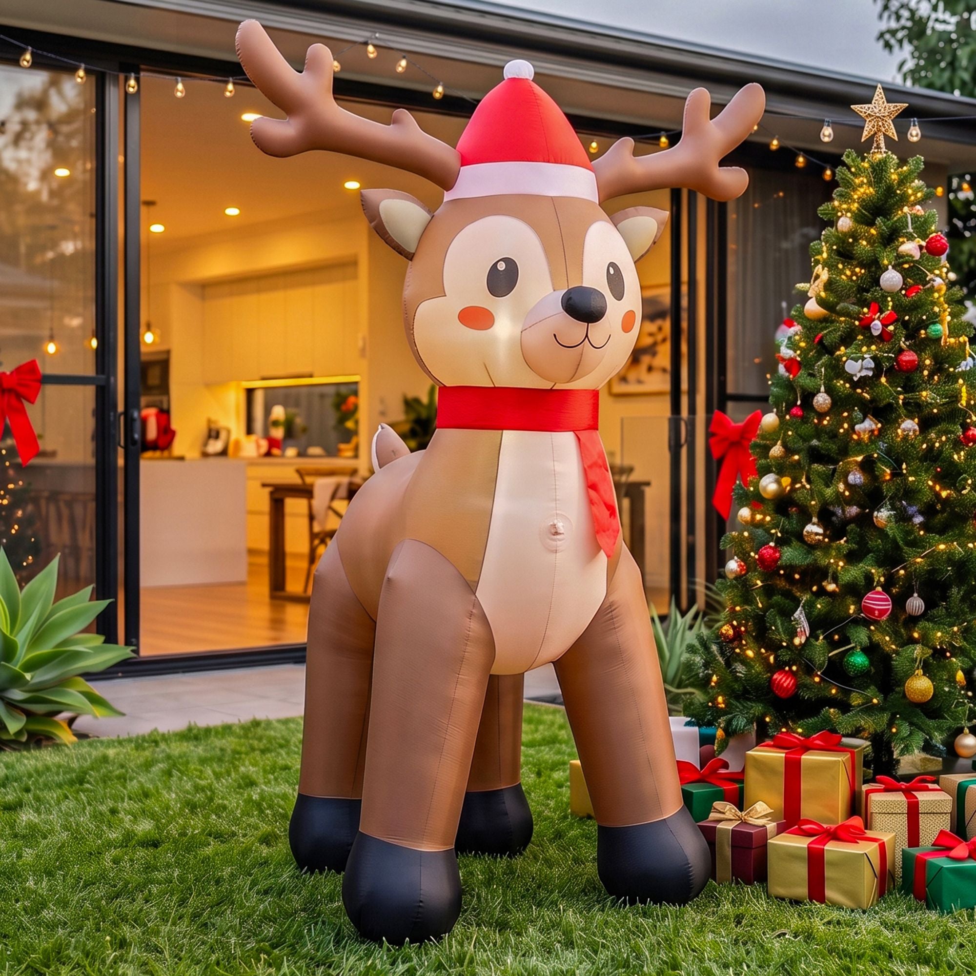 Christmas Inflatable Reindeer 2.5M Illuminated Decorations