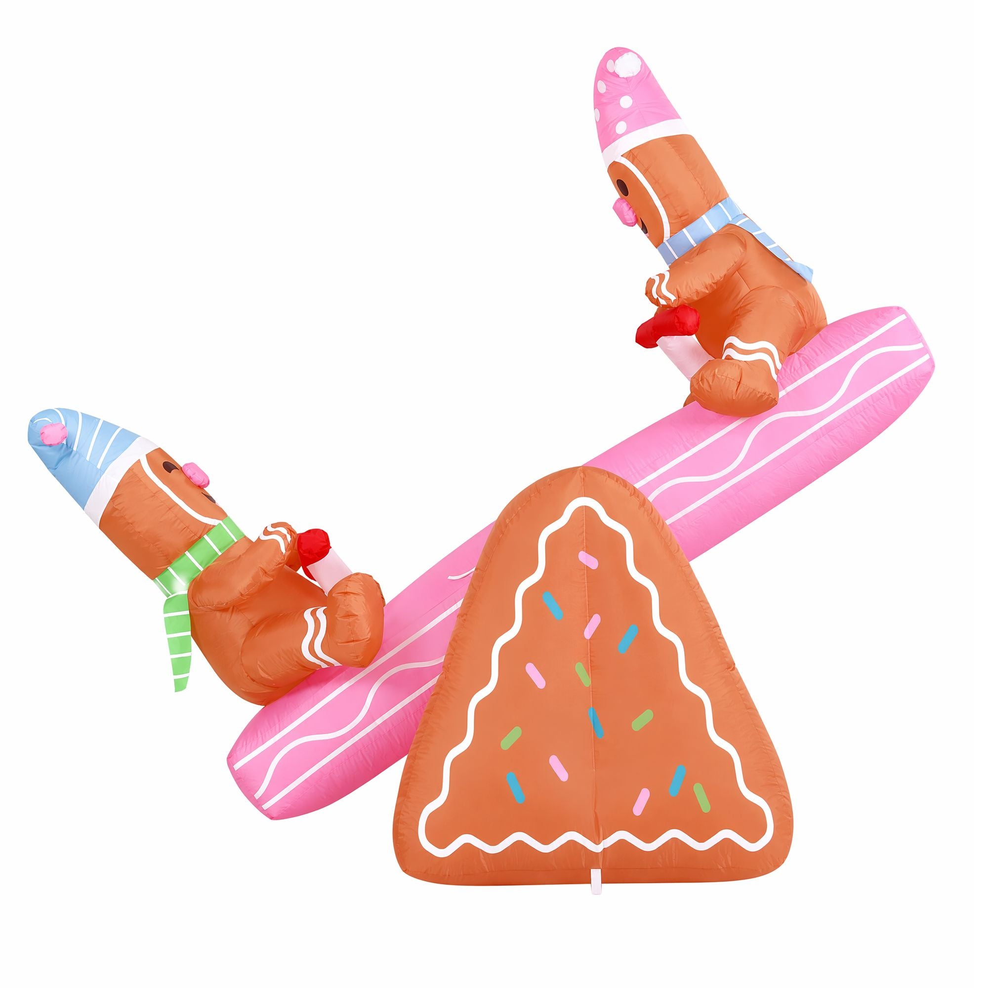 Christmas Inflatable Seesaw 1.8M Height LED Outdoor Decorations Illuminated
