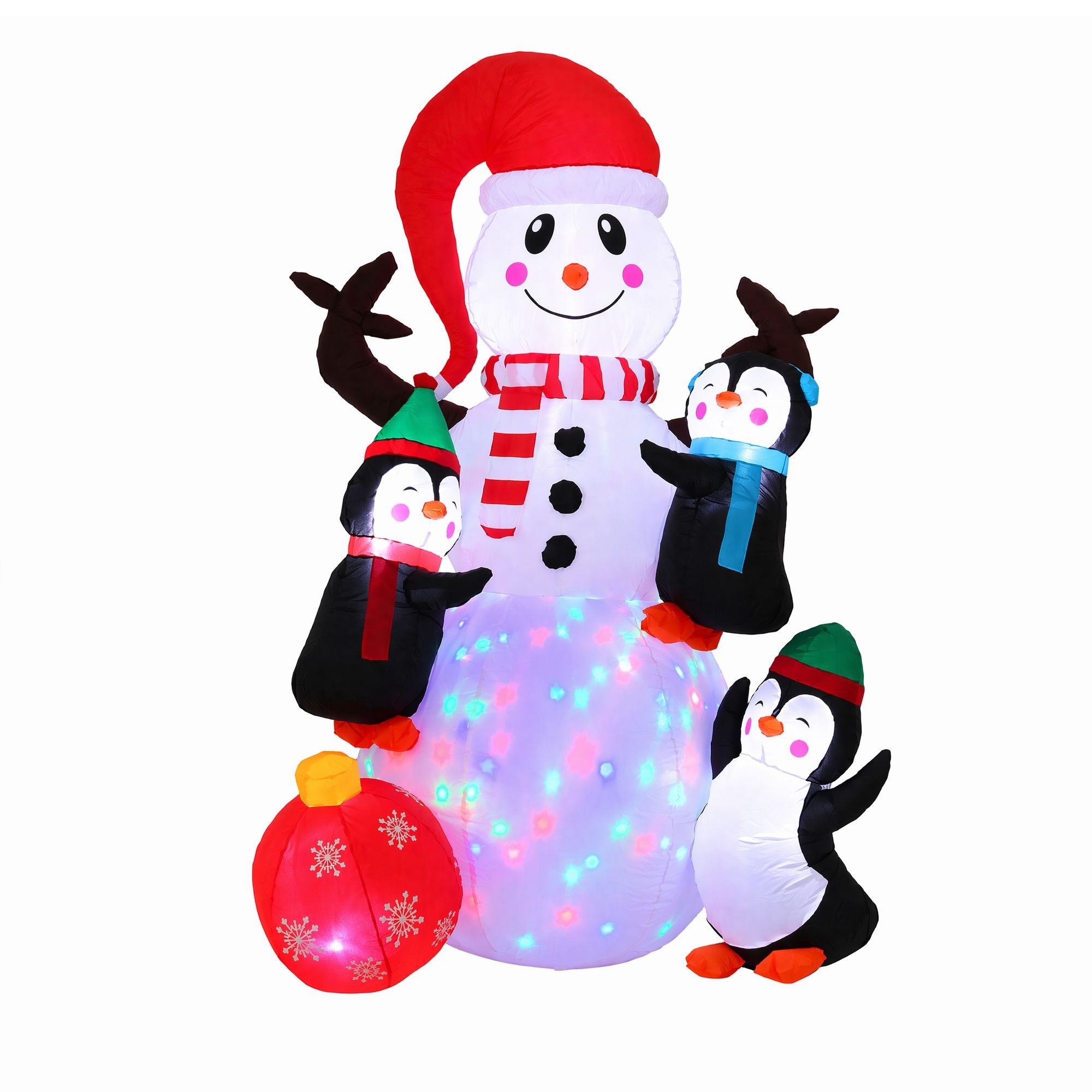 Christmas Inflatable Snowman 1.8M Height LED Outdoor Decorations Illuminated