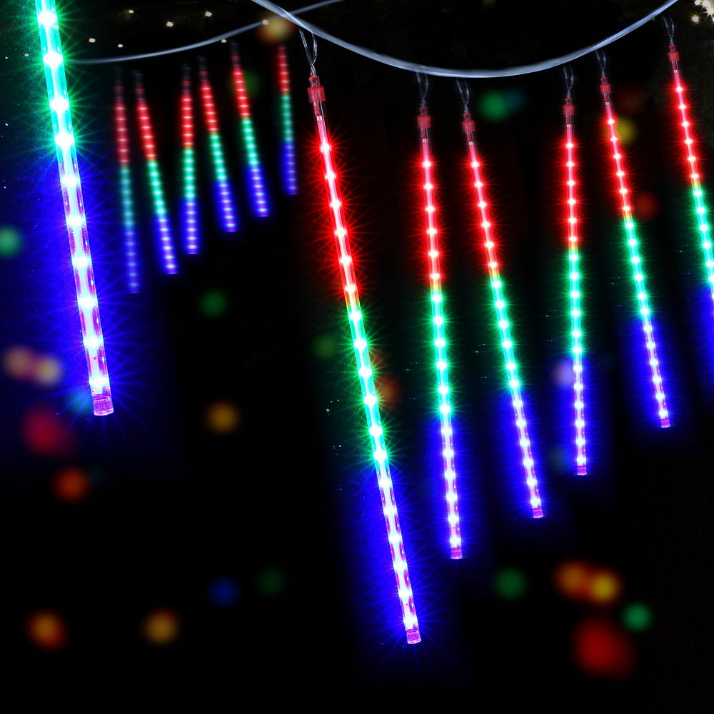7M Christmas Lights Shower Light 288 LED Icicle Falling Metor