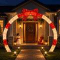 2.5m Christmas Archway Pre-Lit Christmas Arch Warm White LED Outdoor Garden Decoration