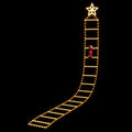 Christmas Ladder Lights Santa 3.4m 328LED Hanging Decor Warm White