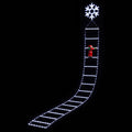 Christmas Ladder Lights Santa 3.4m 328LED Hanging Decor Cool White